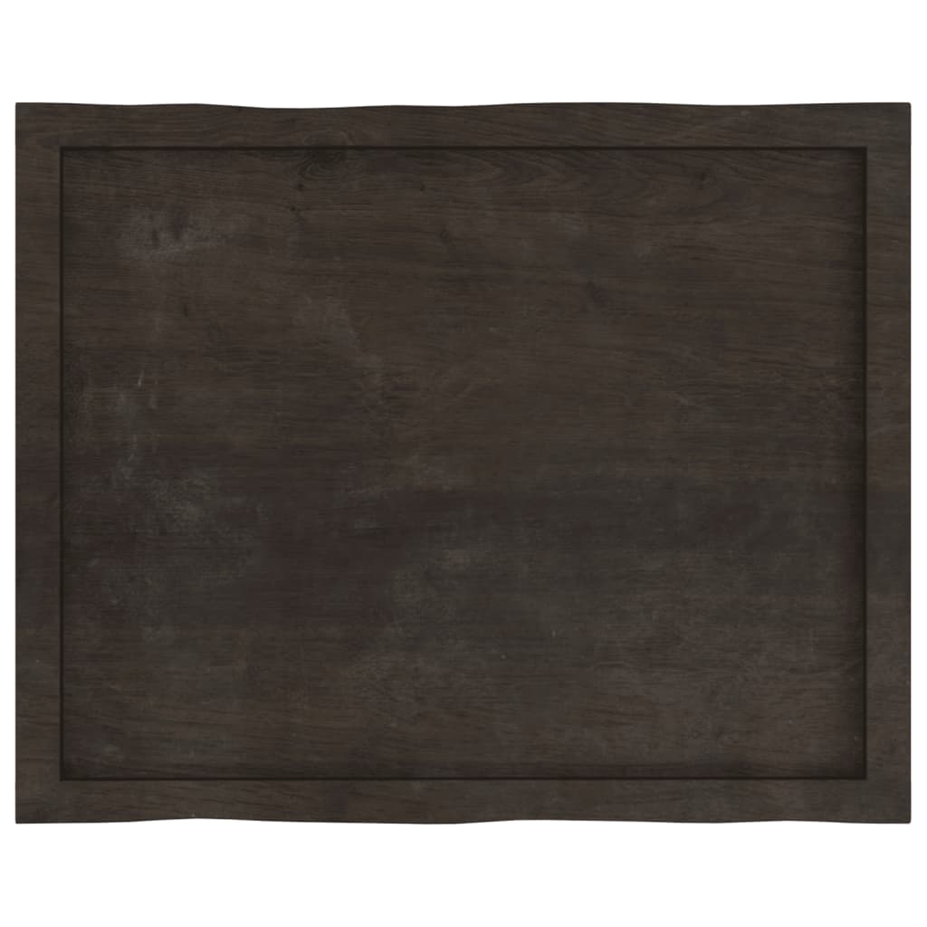 Stolna ploča tamnosmeđa 80x60x(2-4) cm obrađena hrastovina