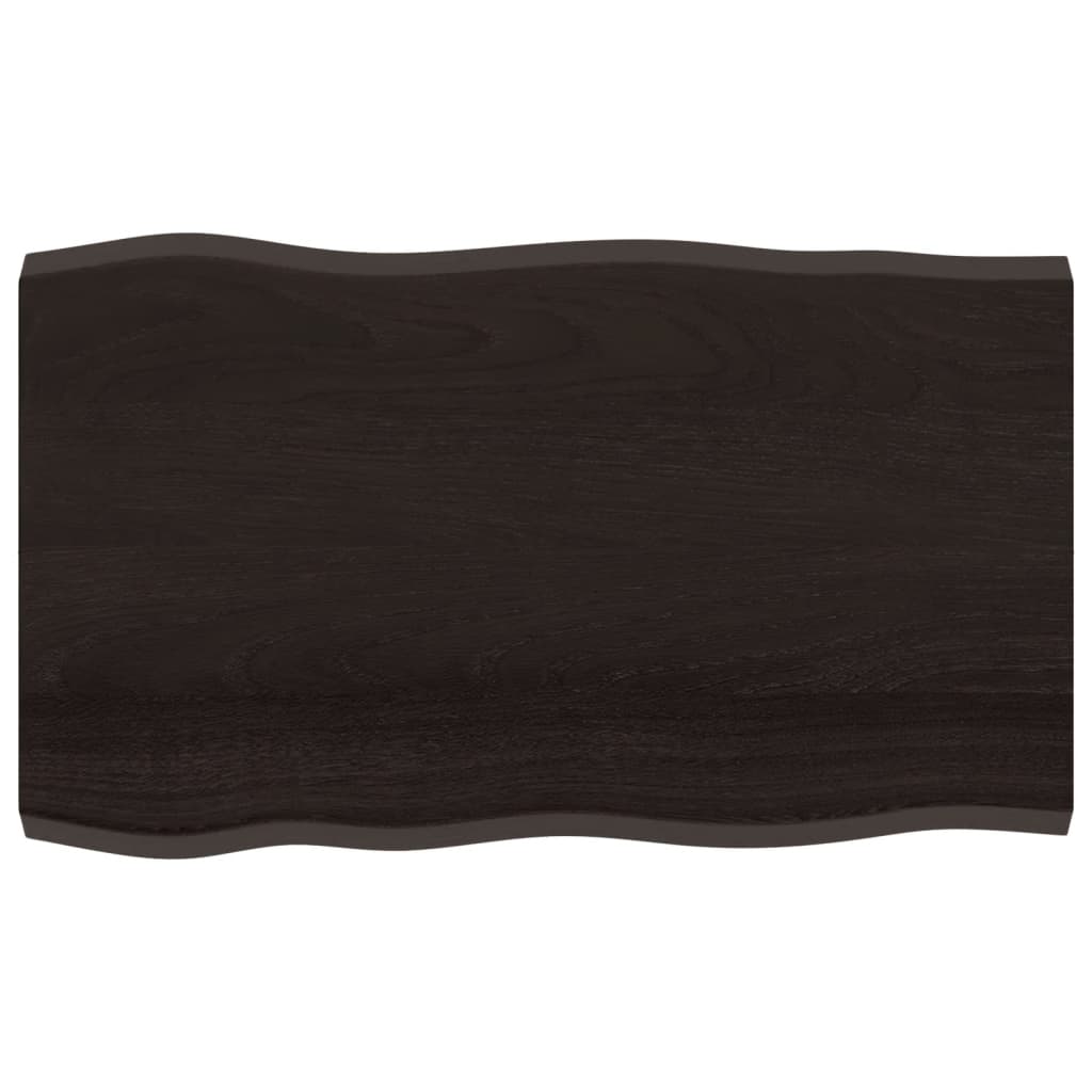 Stolna ploča tamnosmeđa 100x60x(2-4) cm obrađena hrastovina