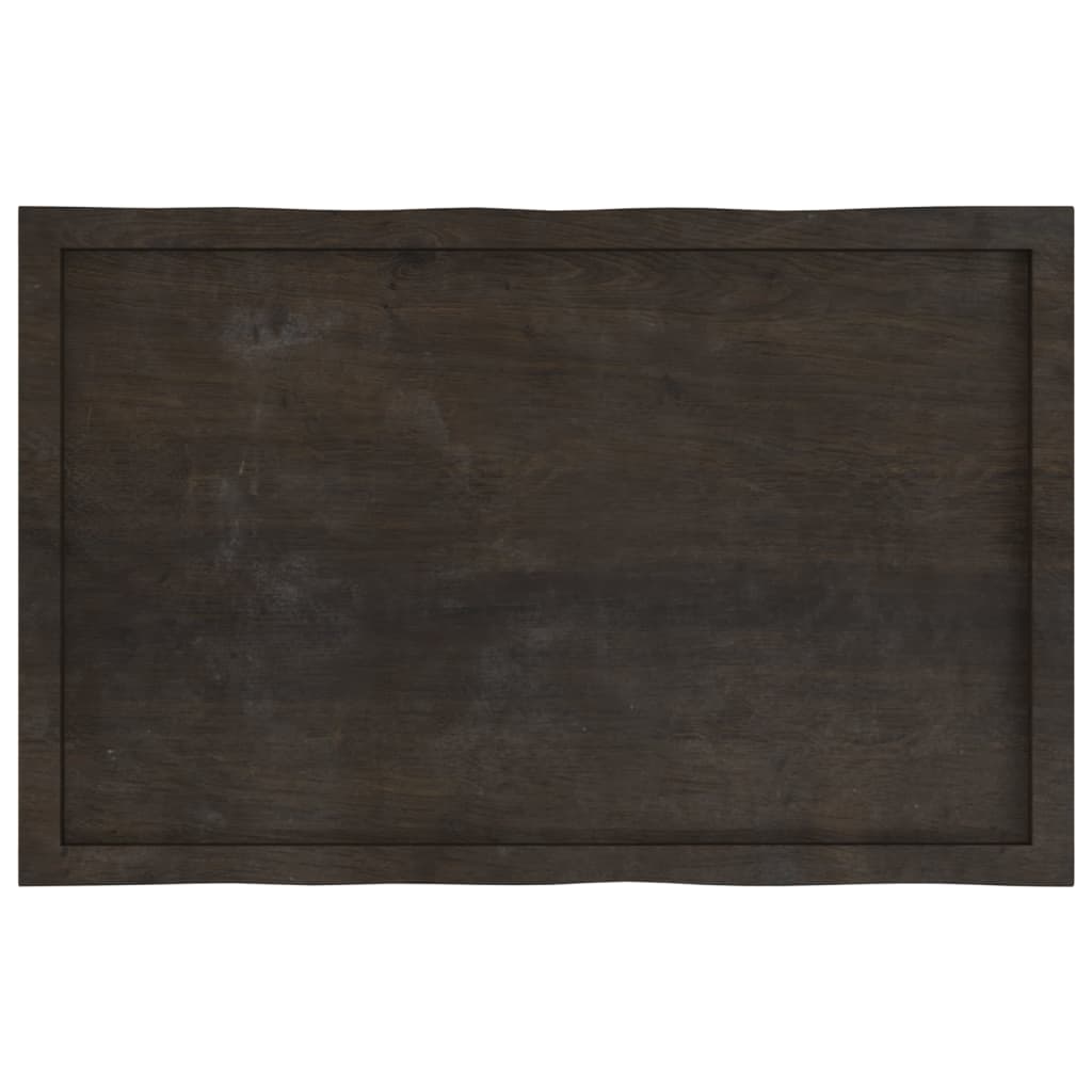 Stolna ploča tamnosmeđa 100x60x(2-6) cm obrađena hrastovina