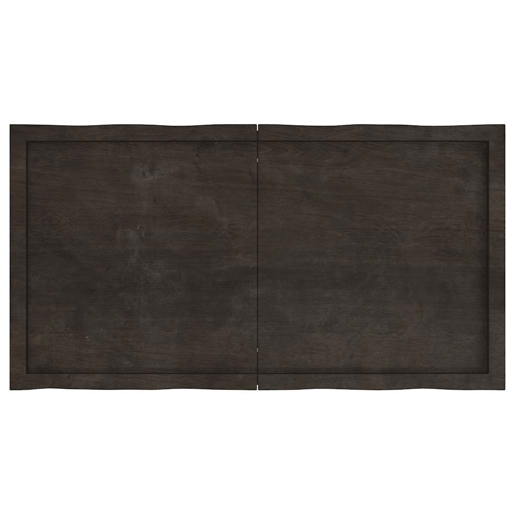 Stolna ploča tamnosmeđa 120x60x(2-4) cm obrađena hrastovina