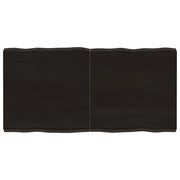 Stolna ploča tamnosmeđa 120x60x(2-6) cm obrađena hrastovina
