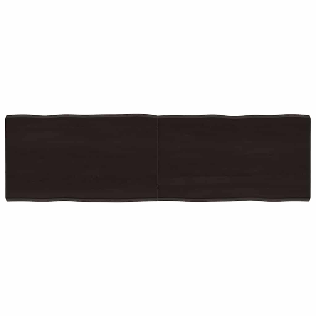 Stolna ploča tamnosmeđa 140x40x(2-4) cm obrađena hrastovina