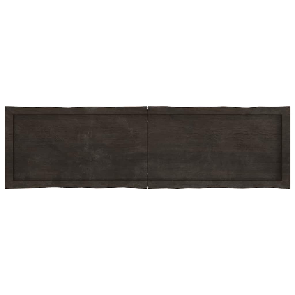 Stolna ploča tamnosmeđa 140x40x(2-6) cm obrađena hrastovina
