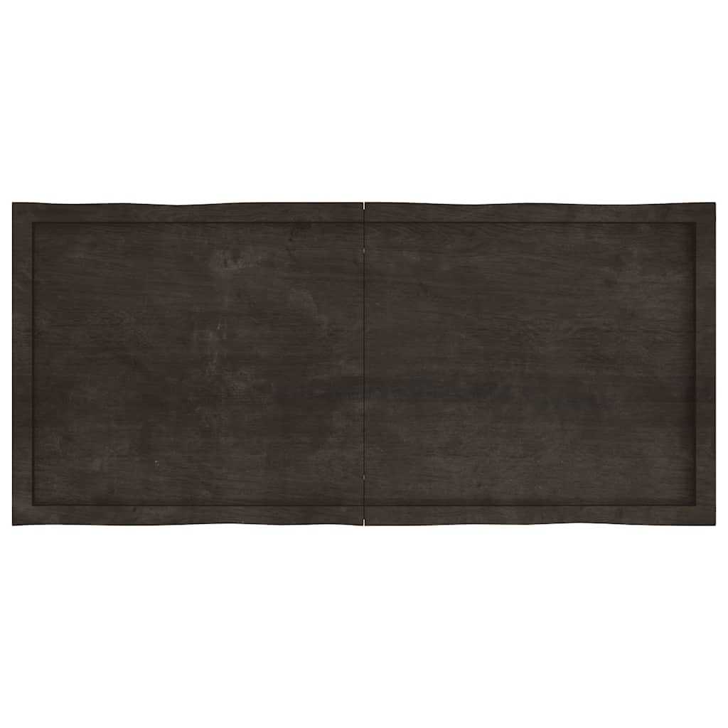 Stolna ploča tamnosmeđa 140x60x(2-6) cm obrađena hrastovina
