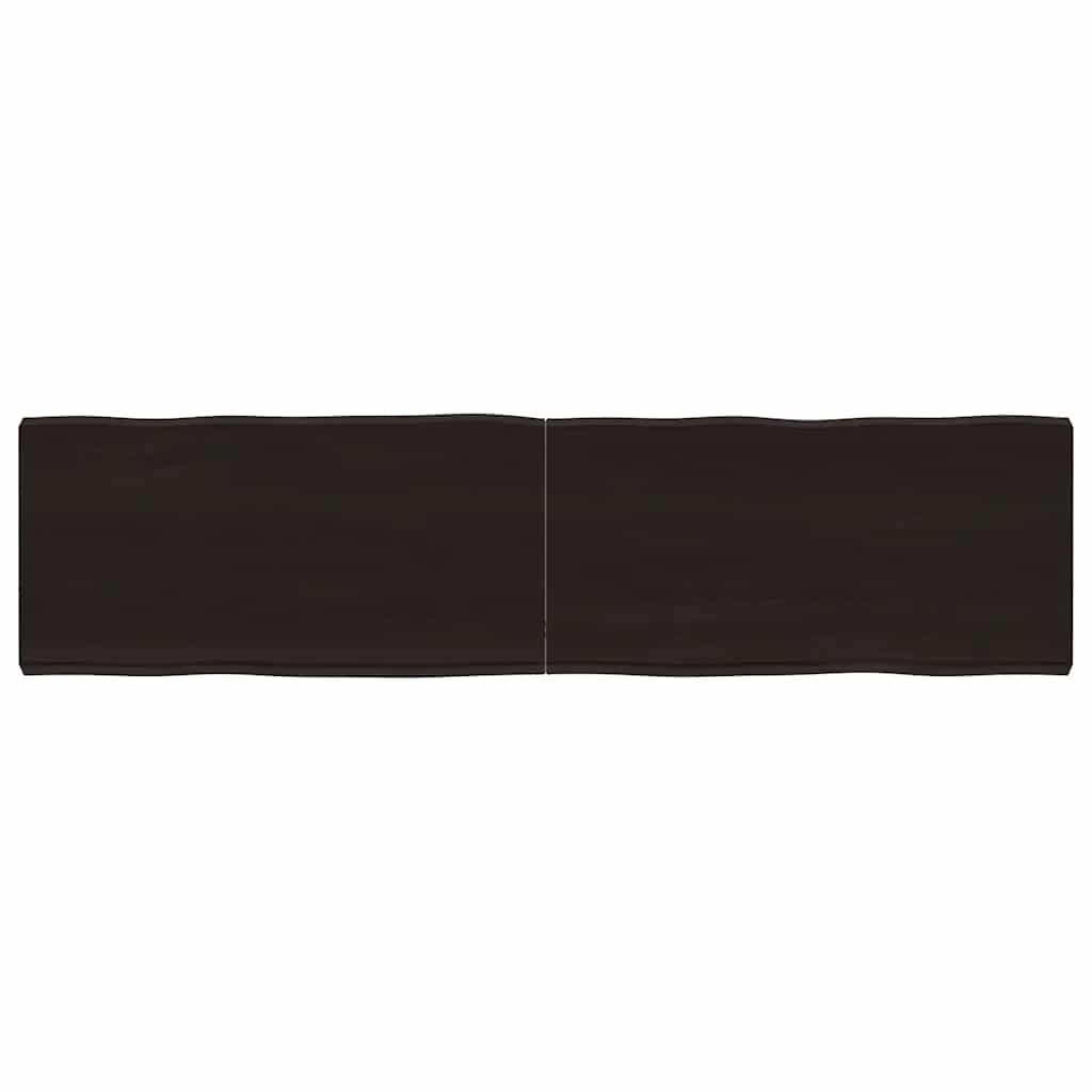 Stolna ploča tamnosmeđa 160x40x(2-6) cm obrađena hrastovina