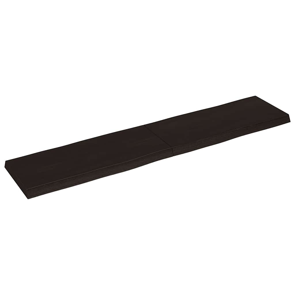 Stolna ploča tamnosmeđa 180 x 40 x (2-6) cm obrađena hrastovina