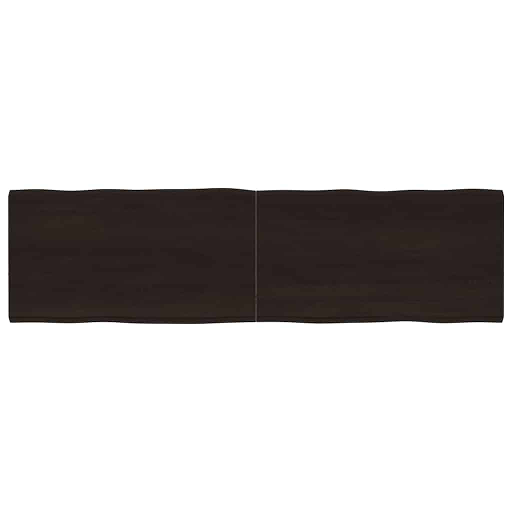 Stolna ploča tamnosmeđa 180x50x(2-4) cm obrađena hrastovina