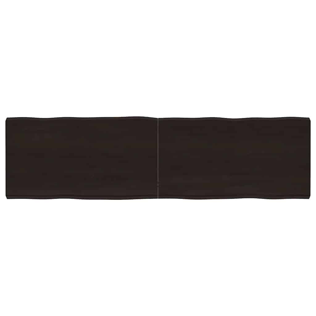 Stolna ploča tamnosmeđa 180x50x(2-6) cm obrađena hrastovina