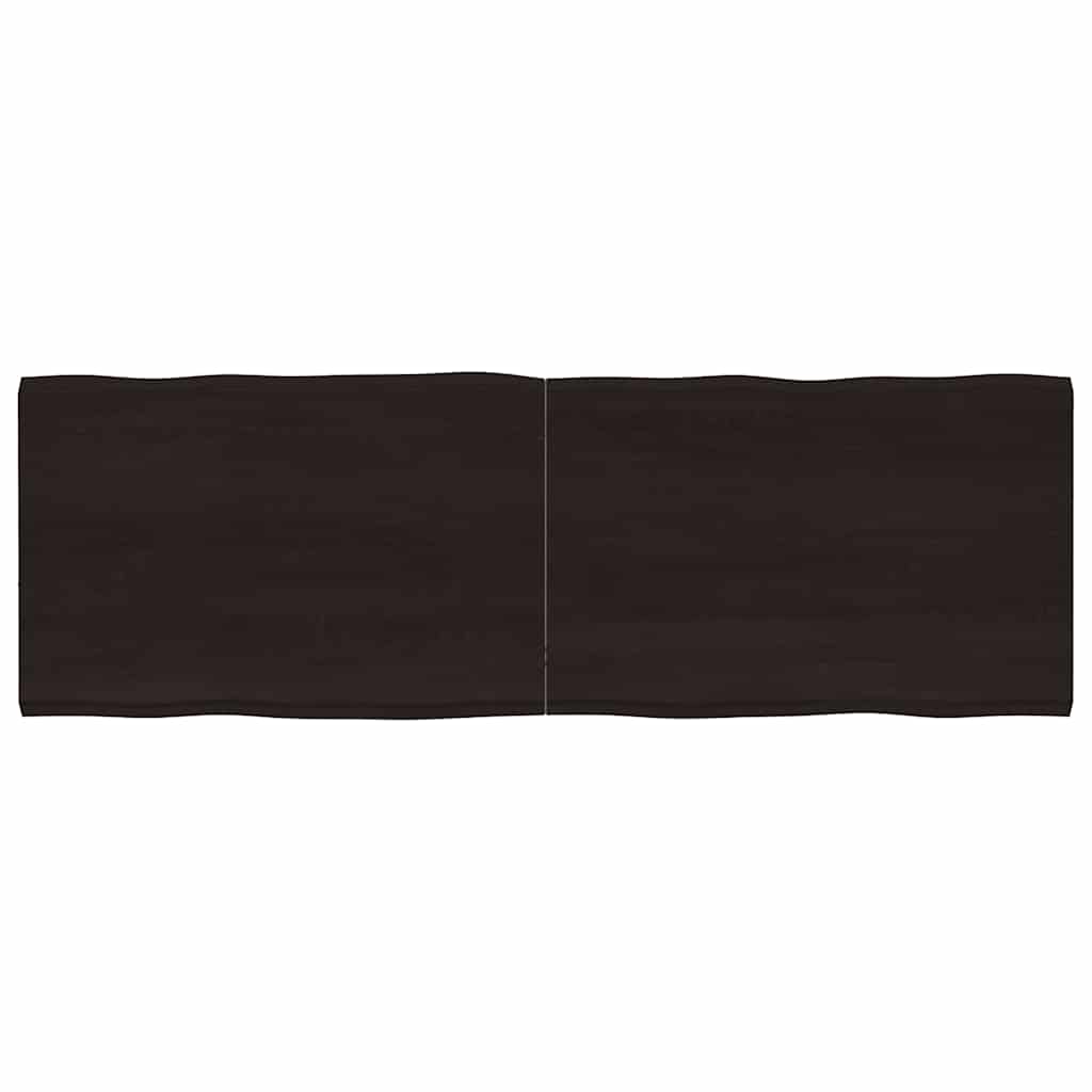 Stolna ploča tamnosmeđa 180x60x(2-4) cm obrađena hrastovina
