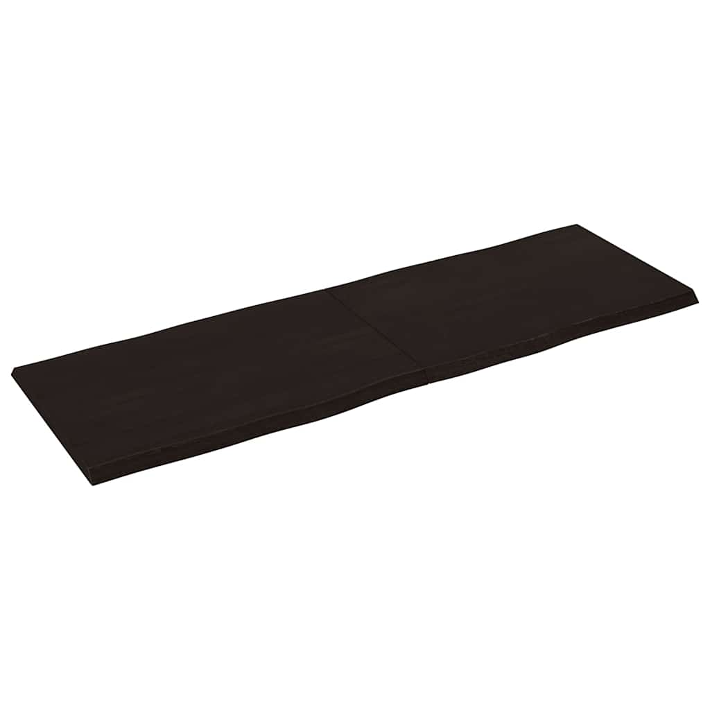 Stolna ploča tamnosmeđa 180x60x(2-4) cm obrađena hrastovina