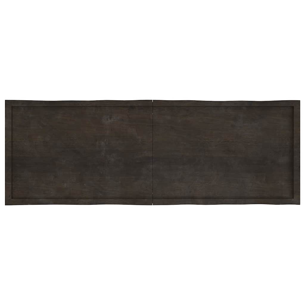 Stolna ploča tamnosmeđa 180x60x(2-4) cm obrađena hrastovina