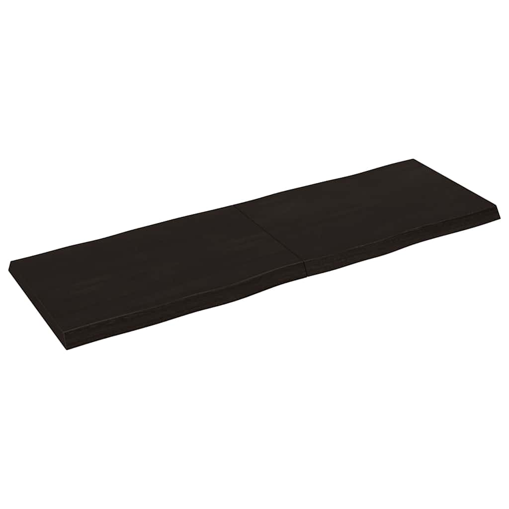 Stolna ploča tamnosmeđa 180x60x(2-6) cm obrađena hrastovina