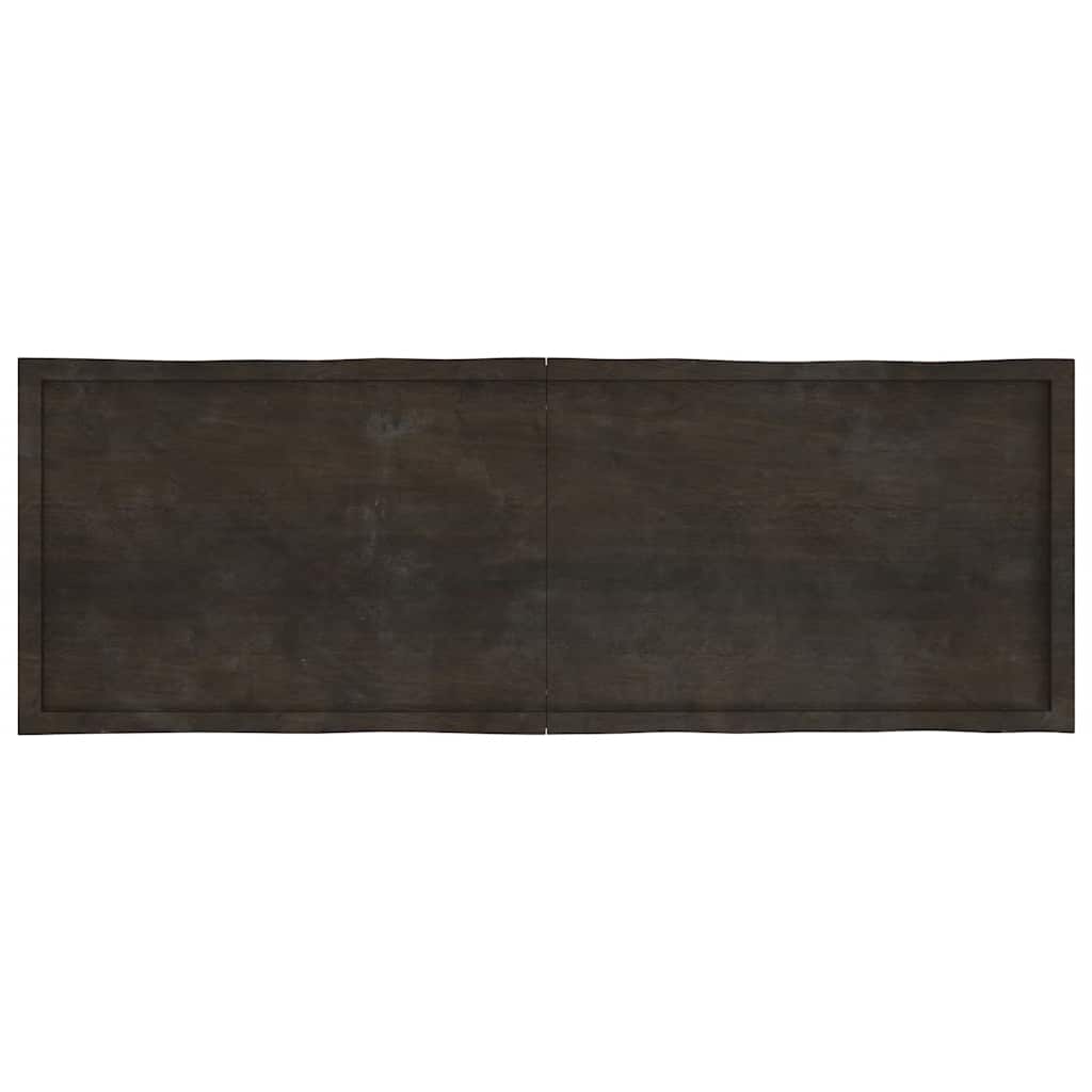 Stolna ploča tamnosmeđa 180x60x(2-6) cm obrađena hrastovina