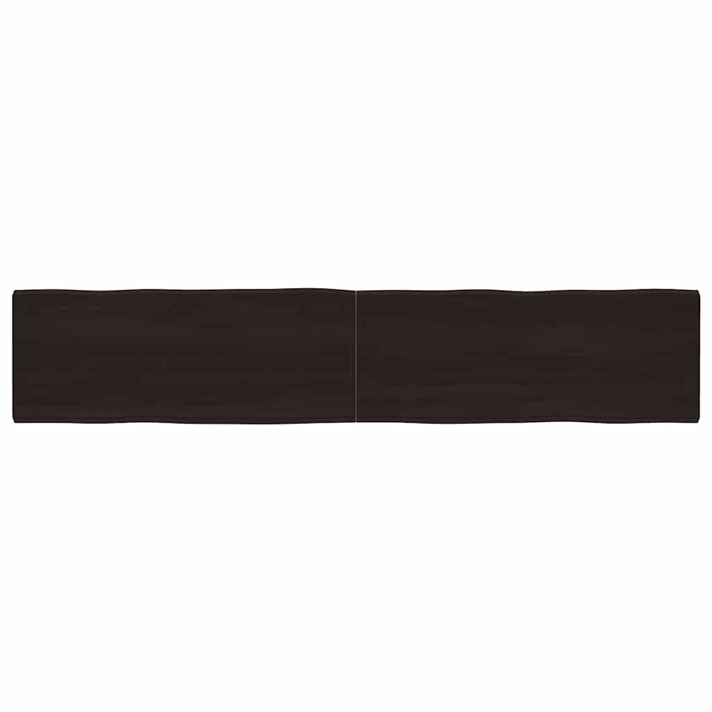 Stolna ploča tamnosmeđa 200x40x(2-4) cm obrađeno masivno drvo
