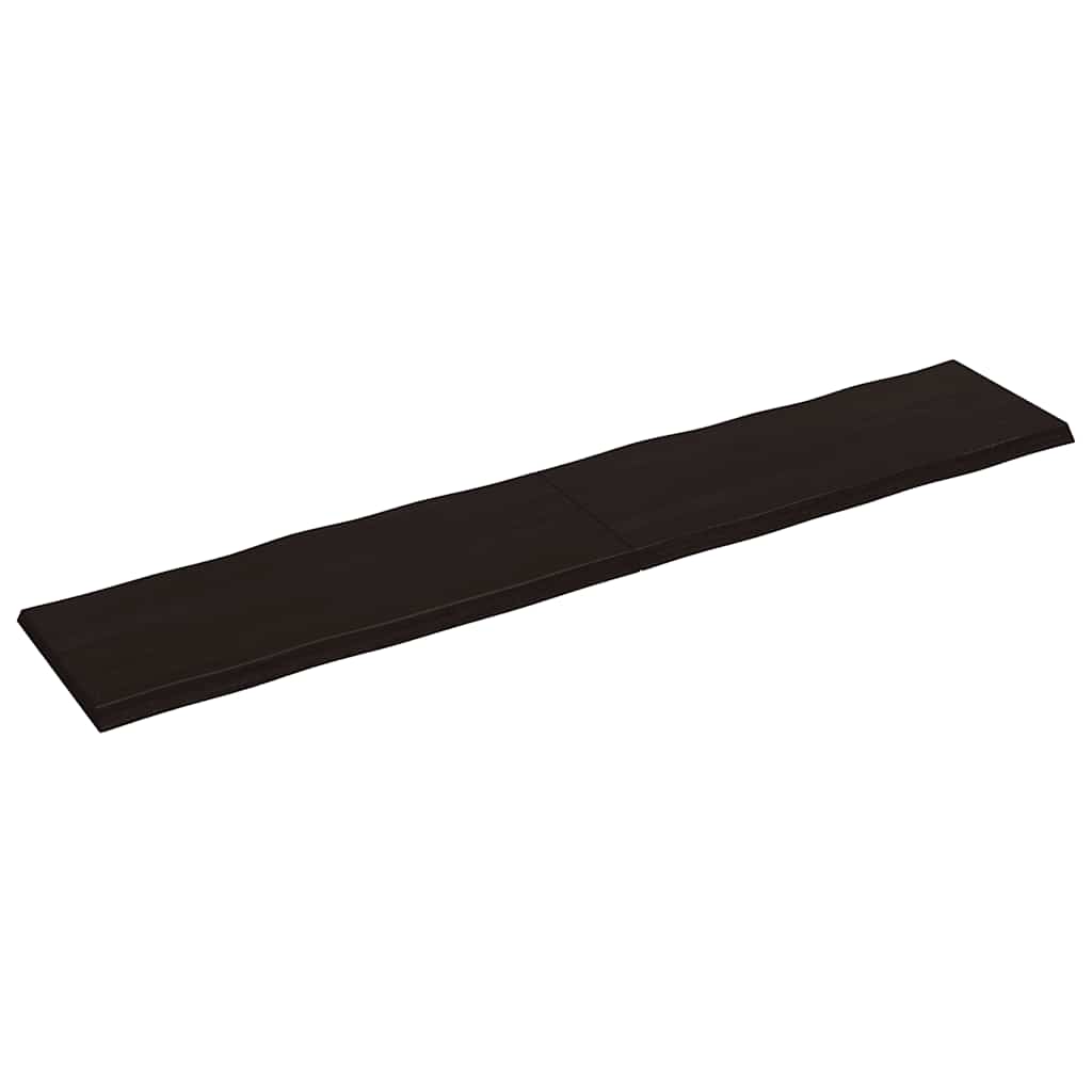 Stolna ploča tamnosmeđa 200x40x(2-4) cm obrađeno masivno drvo
