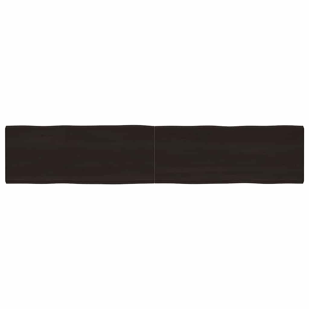 Stolna ploča tamnosmeđa 200x40x(2-6) cm obrađena hrastovina