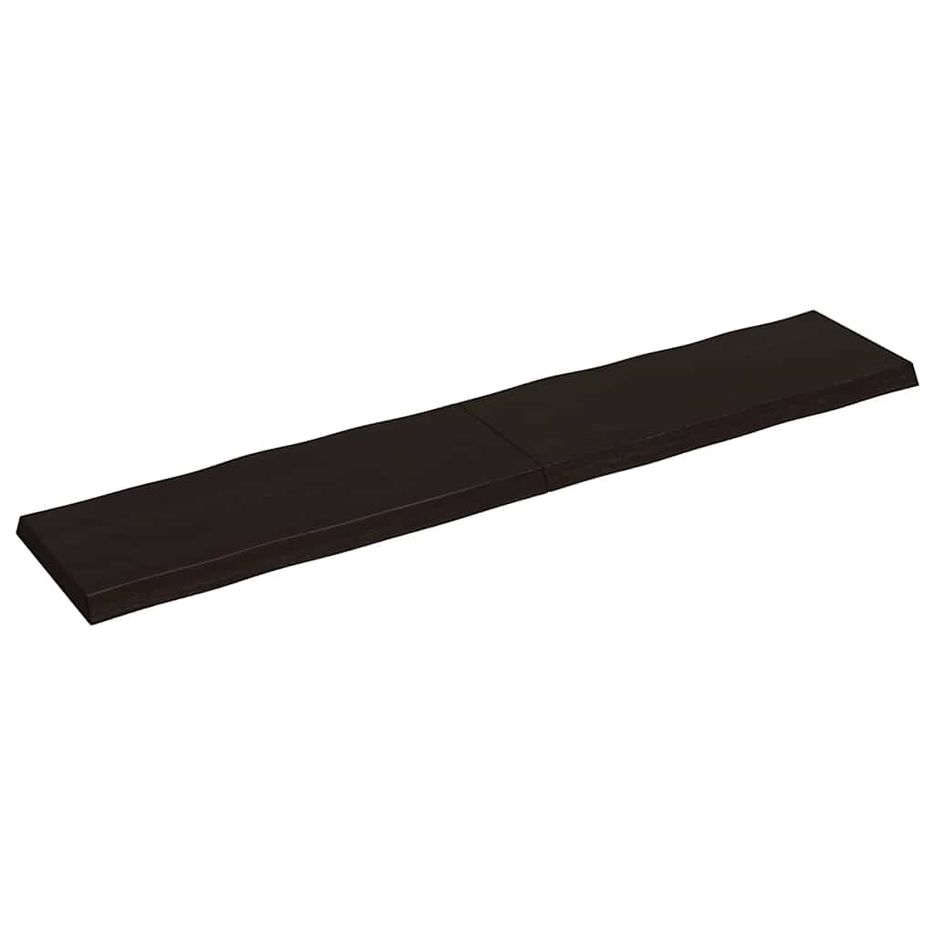 Stolna ploča tamnosmeđa 200x40x(2-6) cm obrađena hrastovina