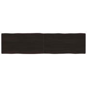 Stolna ploča tamnosmeđa 200x50x(2-6) cm obrađena hrastovina