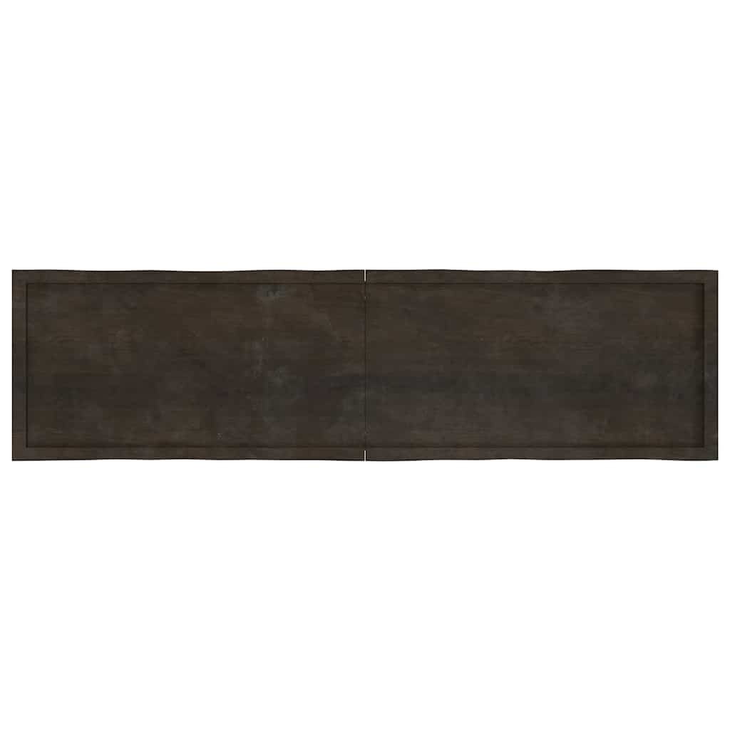 Stolna ploča tamnosmeđa 200x50x(2-6) cm obrađena hrastovina