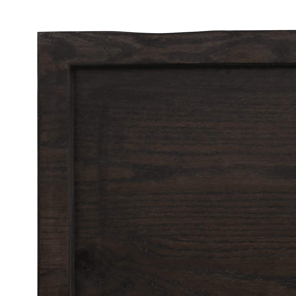 Stolna ploča tamnosmeđa 200x50x(2-6) cm obrađena hrastovina