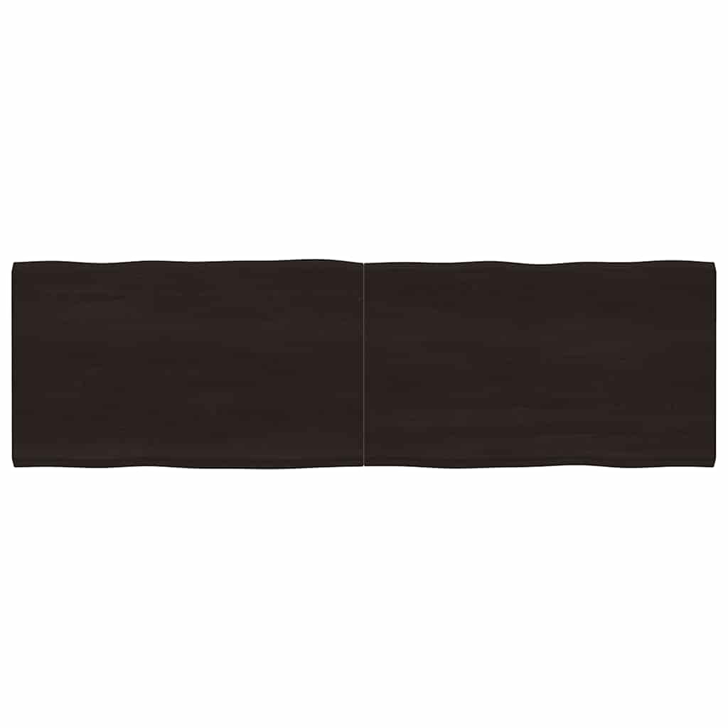 Stolna ploča tamnosmeđa 200x60x(2-4) cm obrađena hrastovina