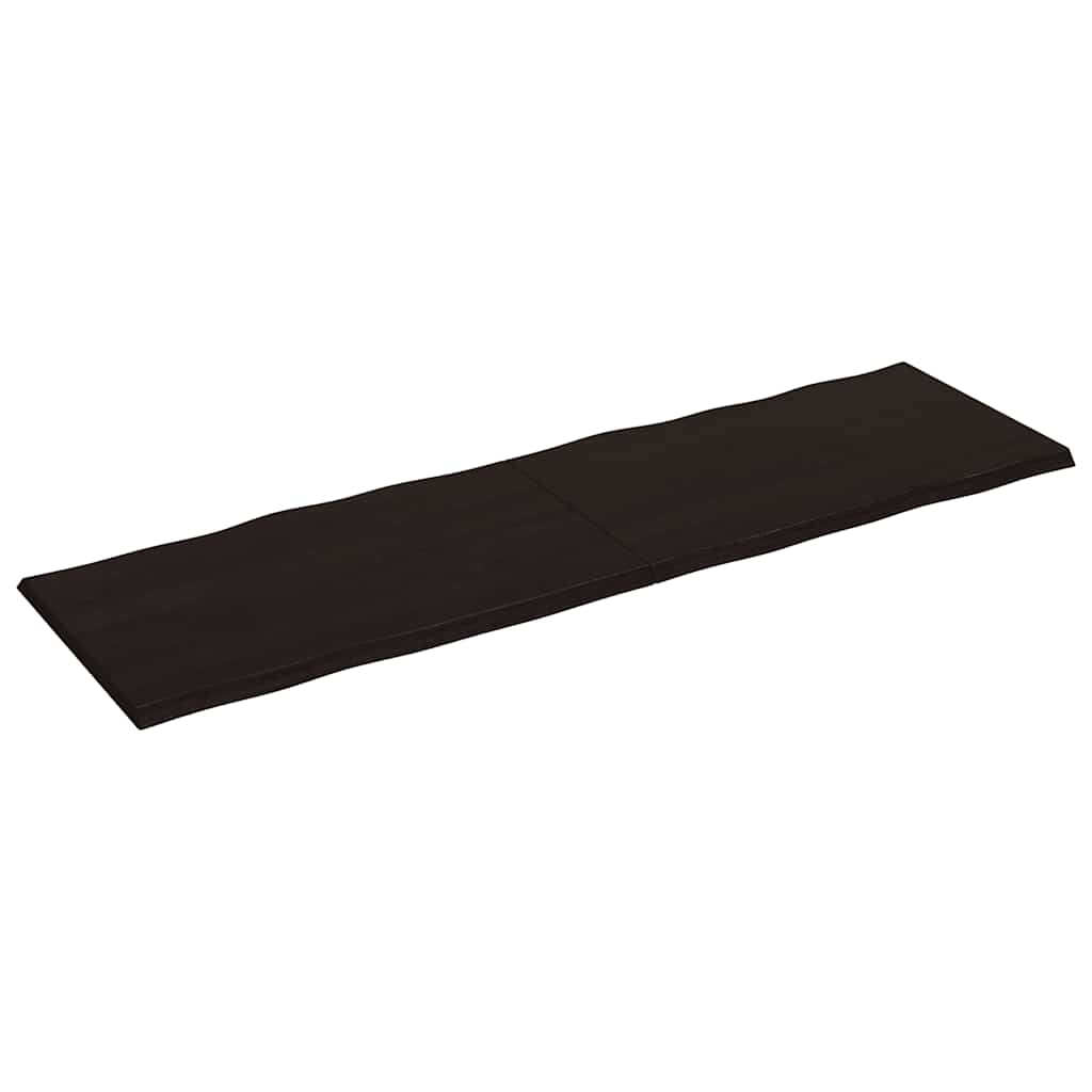 Stolna ploča tamnosmeđa 200x60x(2-4) cm obrađena hrastovina