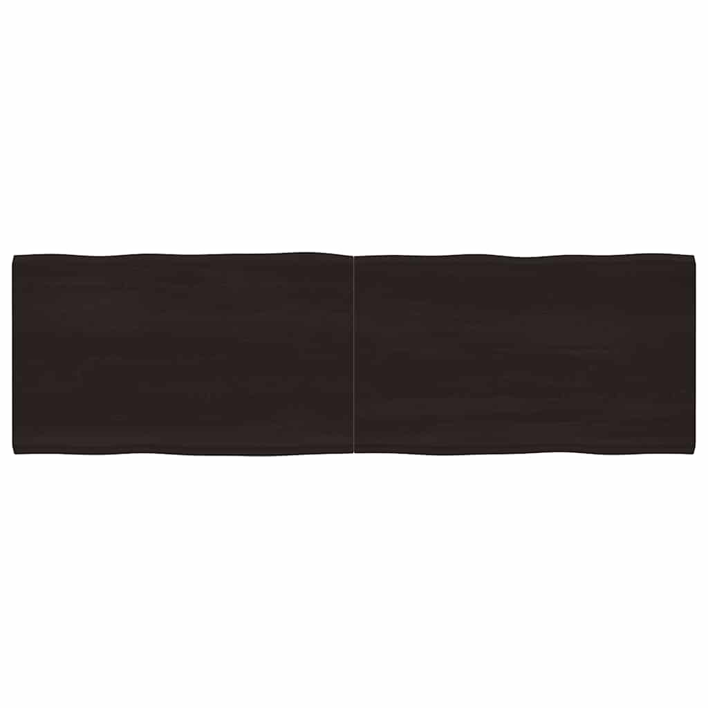 Stolna ploča tamnosmeđa 200x60x(2-6) cm obrađena hrastovina
