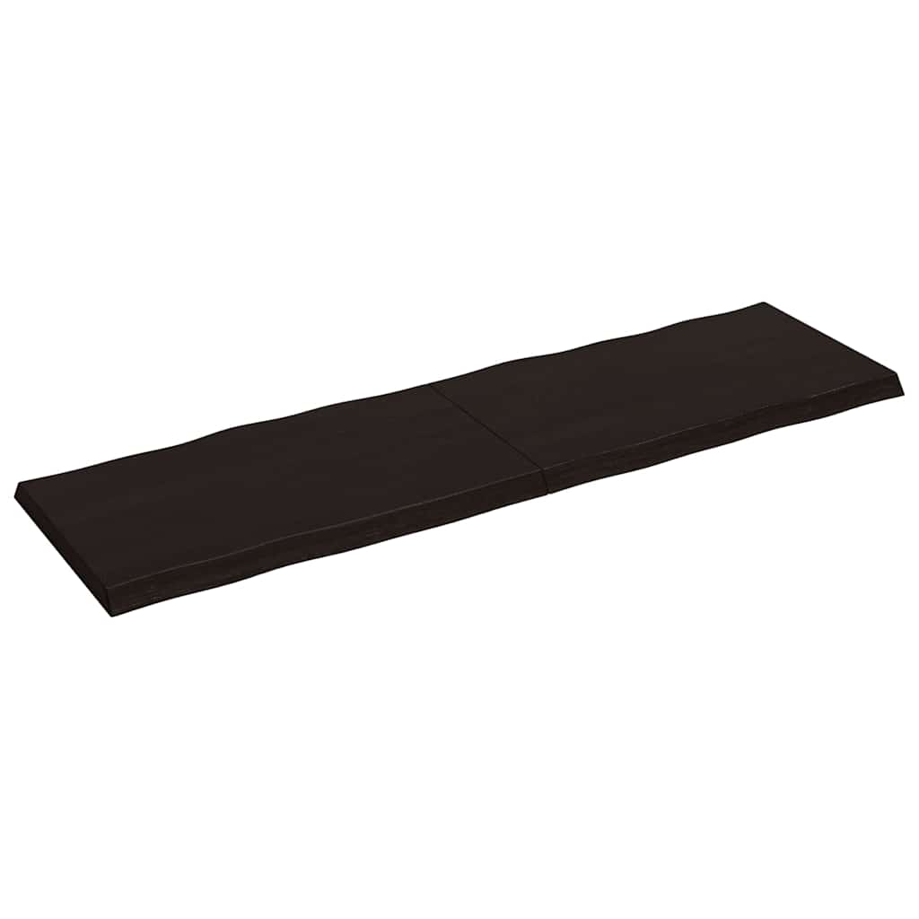 Stolna ploča tamnosmeđa 200x60x(2-6) cm obrađena hrastovina