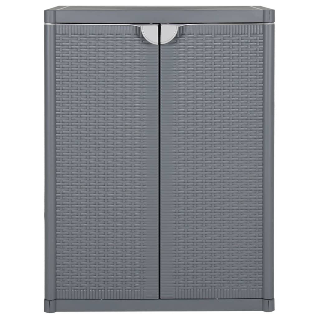 Vrtni ormarić za pohranu sivi 65 x 45 x 88 cm PP ratan