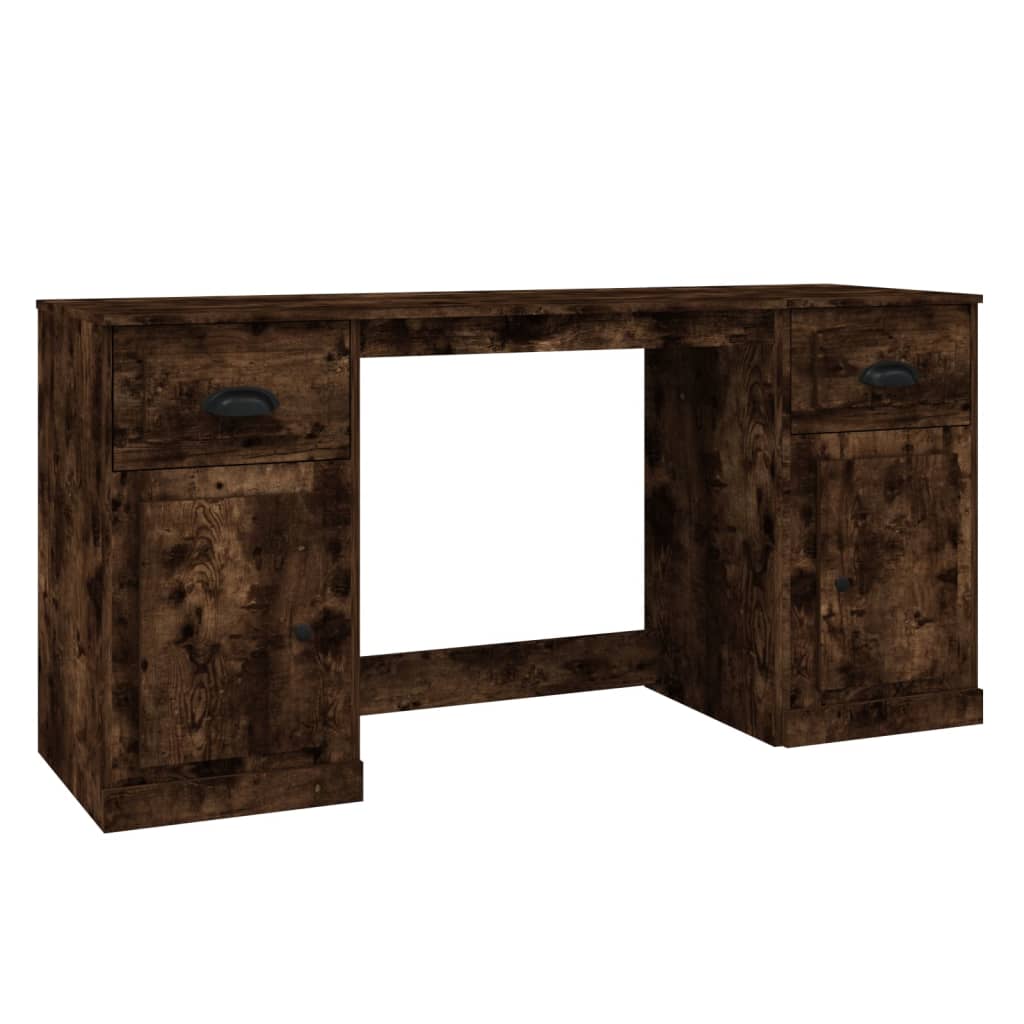 Radni stol s ormarićem boja dimljenog hrasta konstruirano drvo