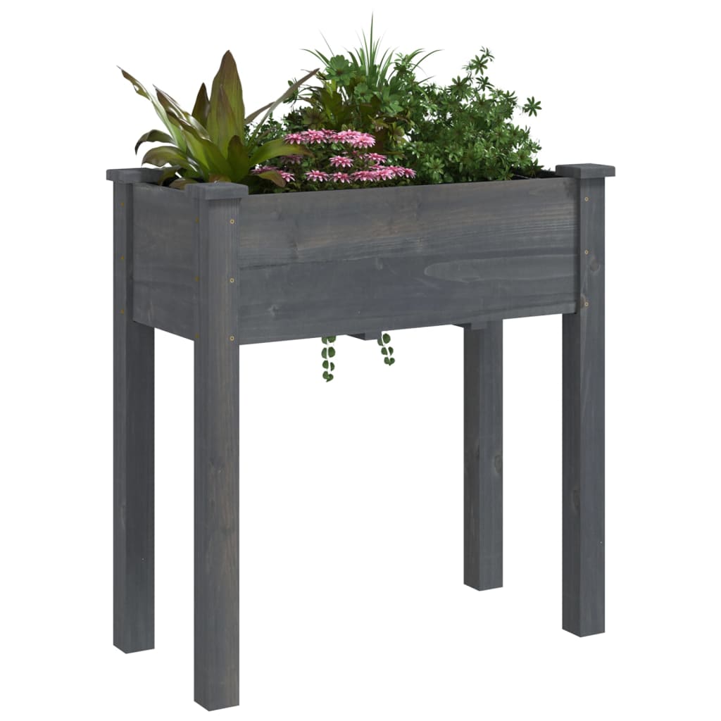 Sadilica s oblogom siva 71 x 37 x 76 cm od masivne jelovine