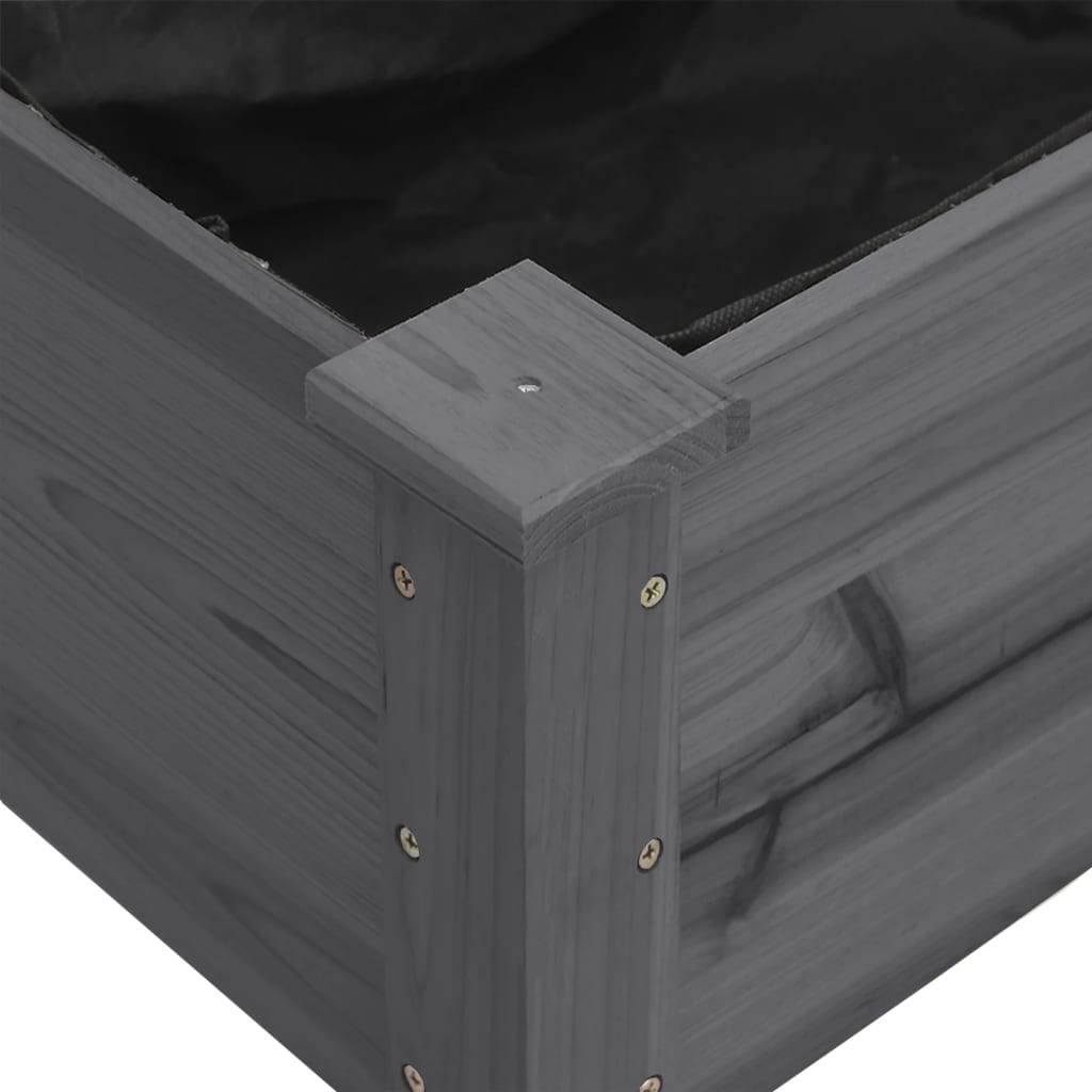 Sadilica s oblogom siva 161x45x76 cm od masivne jelovine