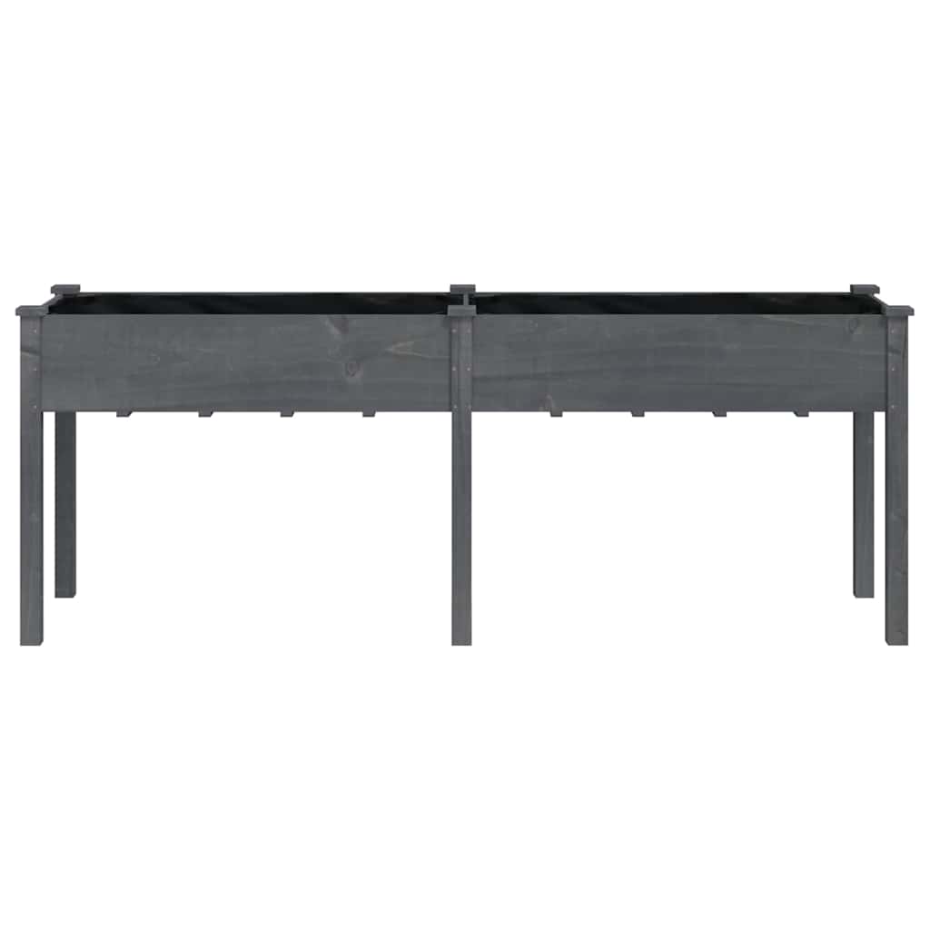Sadilica s oblogom siva 203 x 53 x 76 cm od masivne jelovine