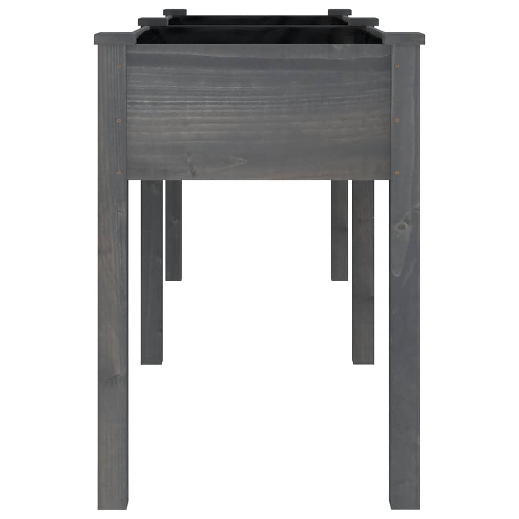Sadilica s oblogom siva 203 x 53 x 76 cm od masivne jelovine