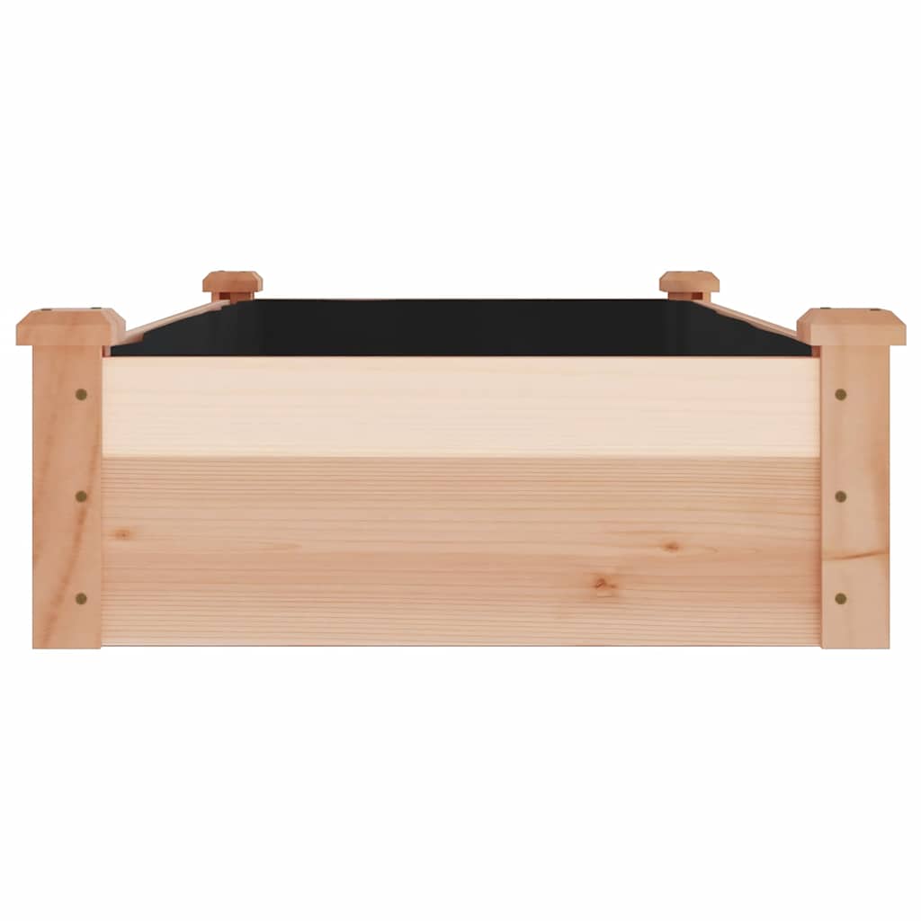 Povišena vrtna gredica s oblogom 120x60x25 cm masivna jelovina