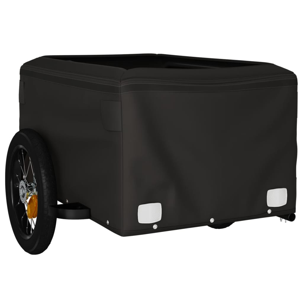 Prikolica za bicikl crno-narančasta 30 kg željezna