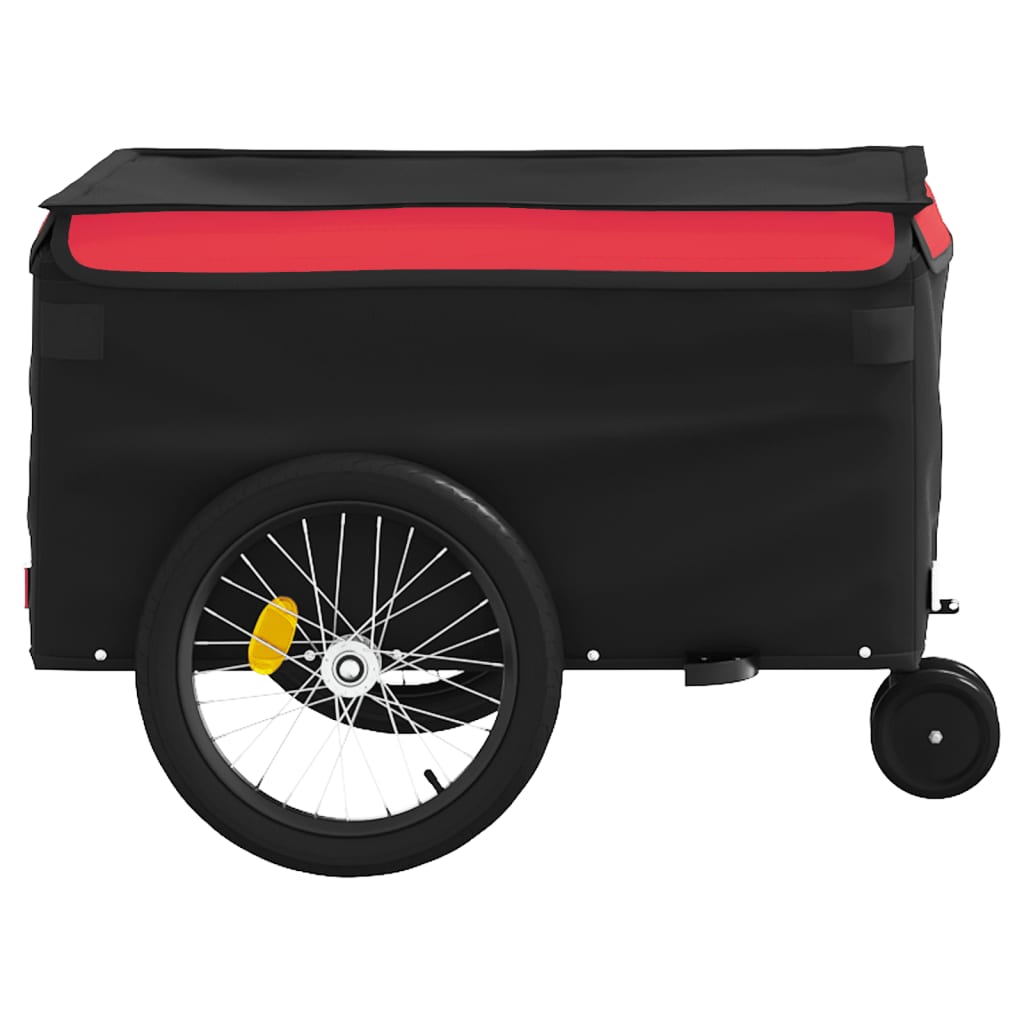 Prikolica za bicikl crno-crvena 30 kg željezna