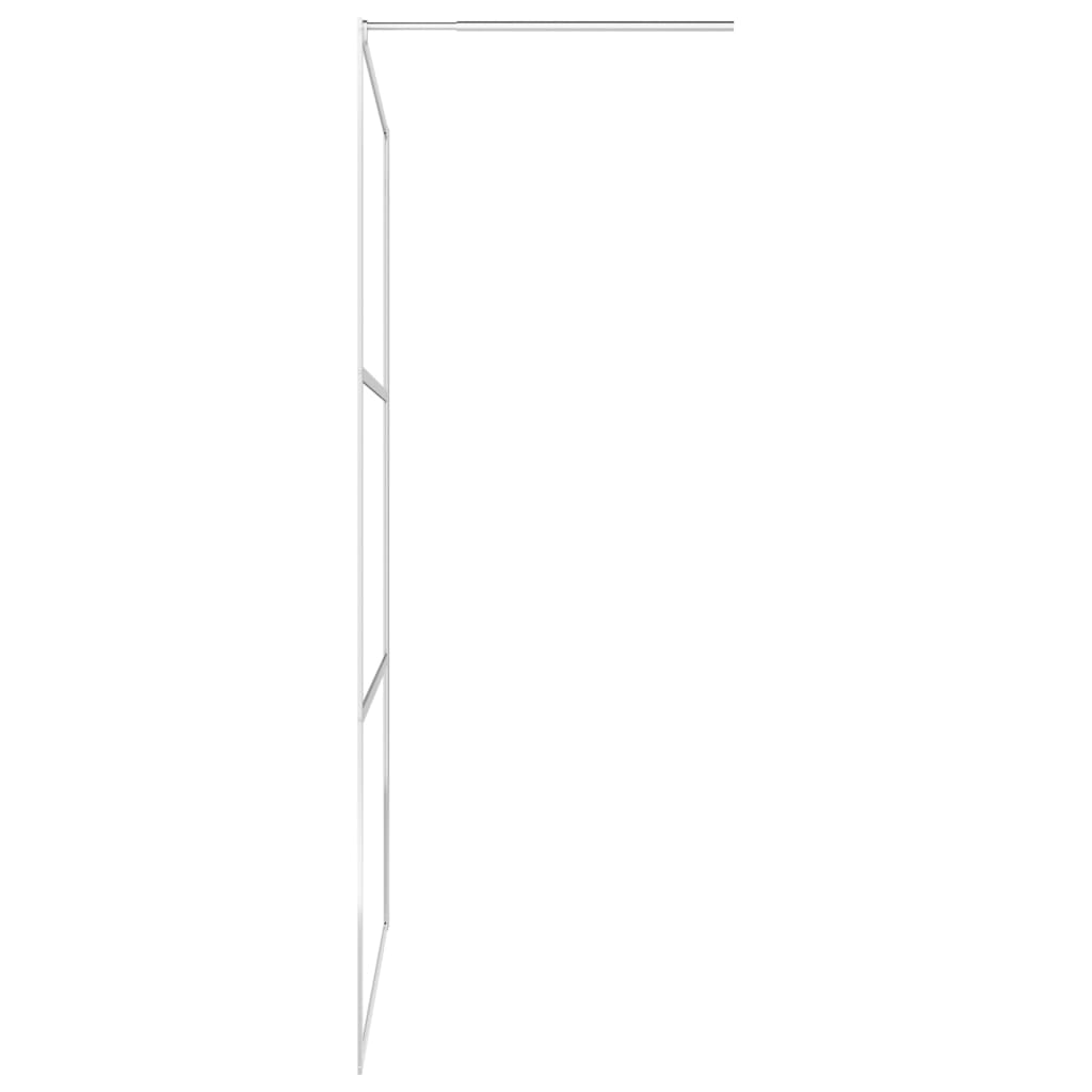 Pregrada za tuš s policom krom 80x195 cm staklo ESG i aluminij