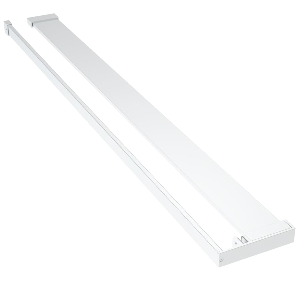 Pregrada za tuš s policom krom 80x195 cm staklo ESG i aluminij