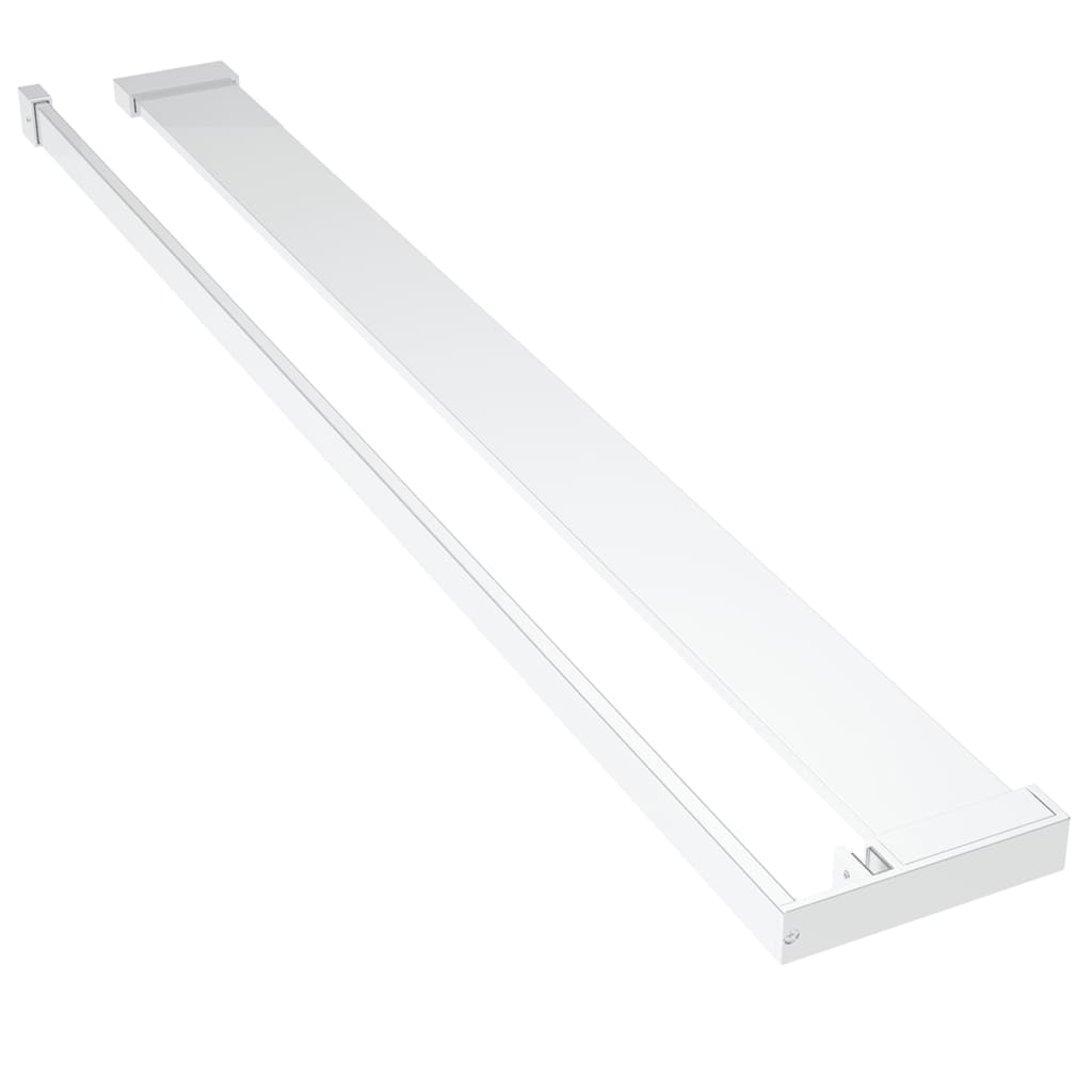 Pregrada za tuš s policom krom 90x195 cm staklo ESG i aluminij