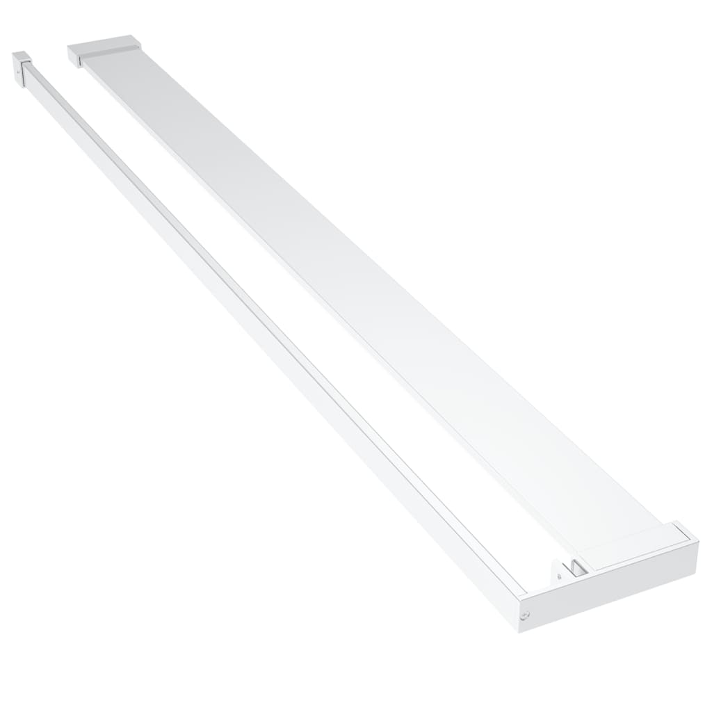 Pregrada za tuš s policom krom 100x195 cm staklo ESG i aluminij
