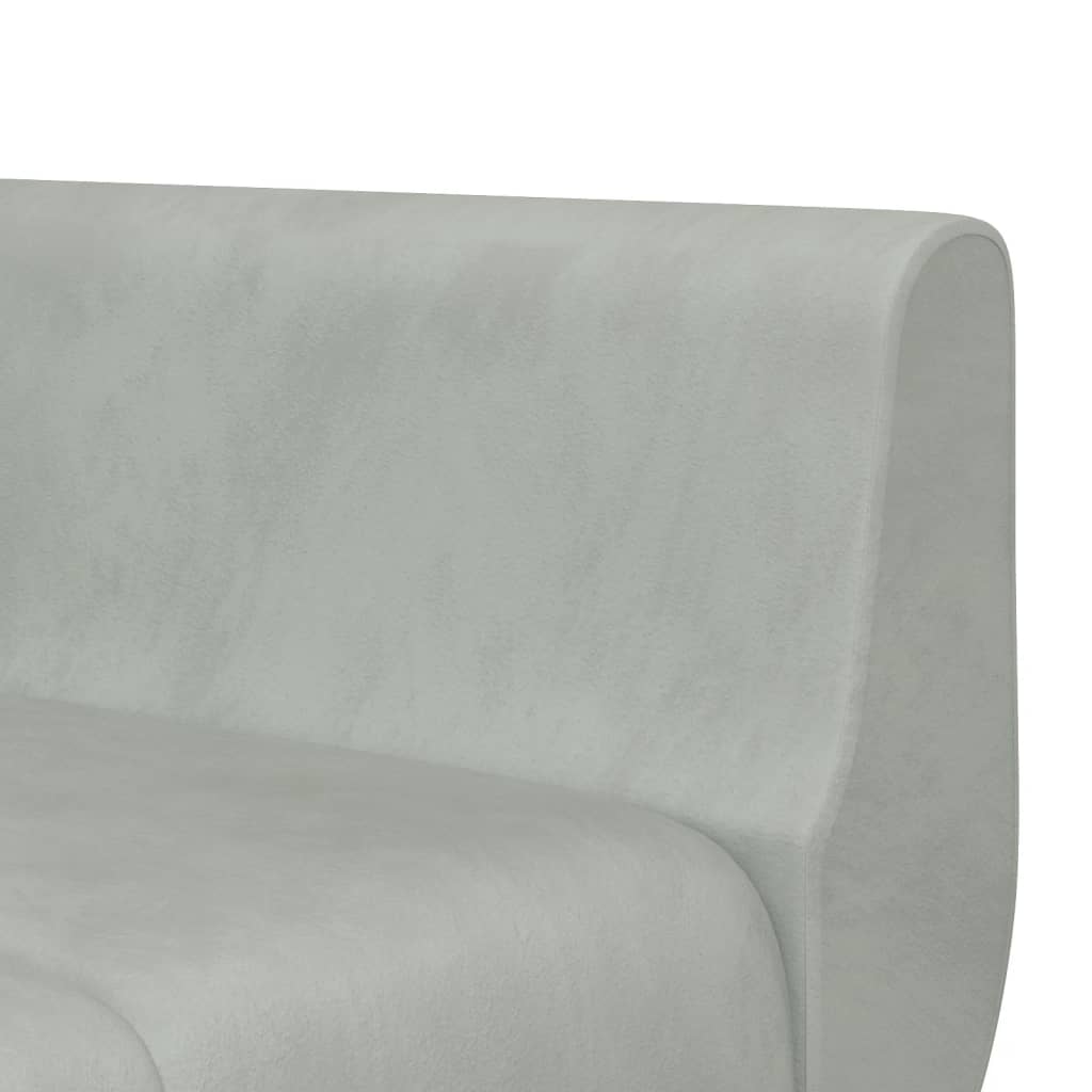 Kutna garnitura na razvlačenje svjetlosiva 275x140x70 cm baršun