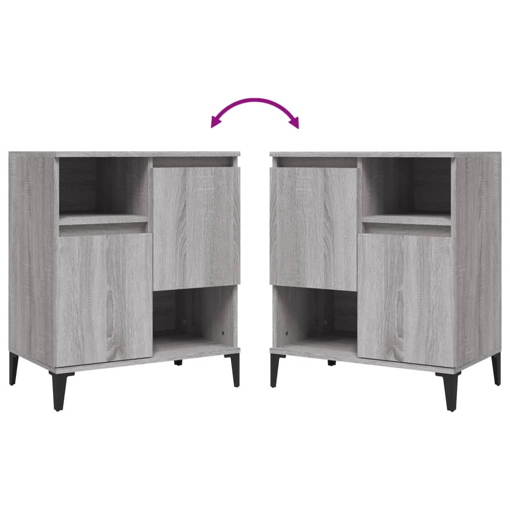 Komode 2 kom boja hrasta 60 x 35 x 70 cm od konstruiranog drva