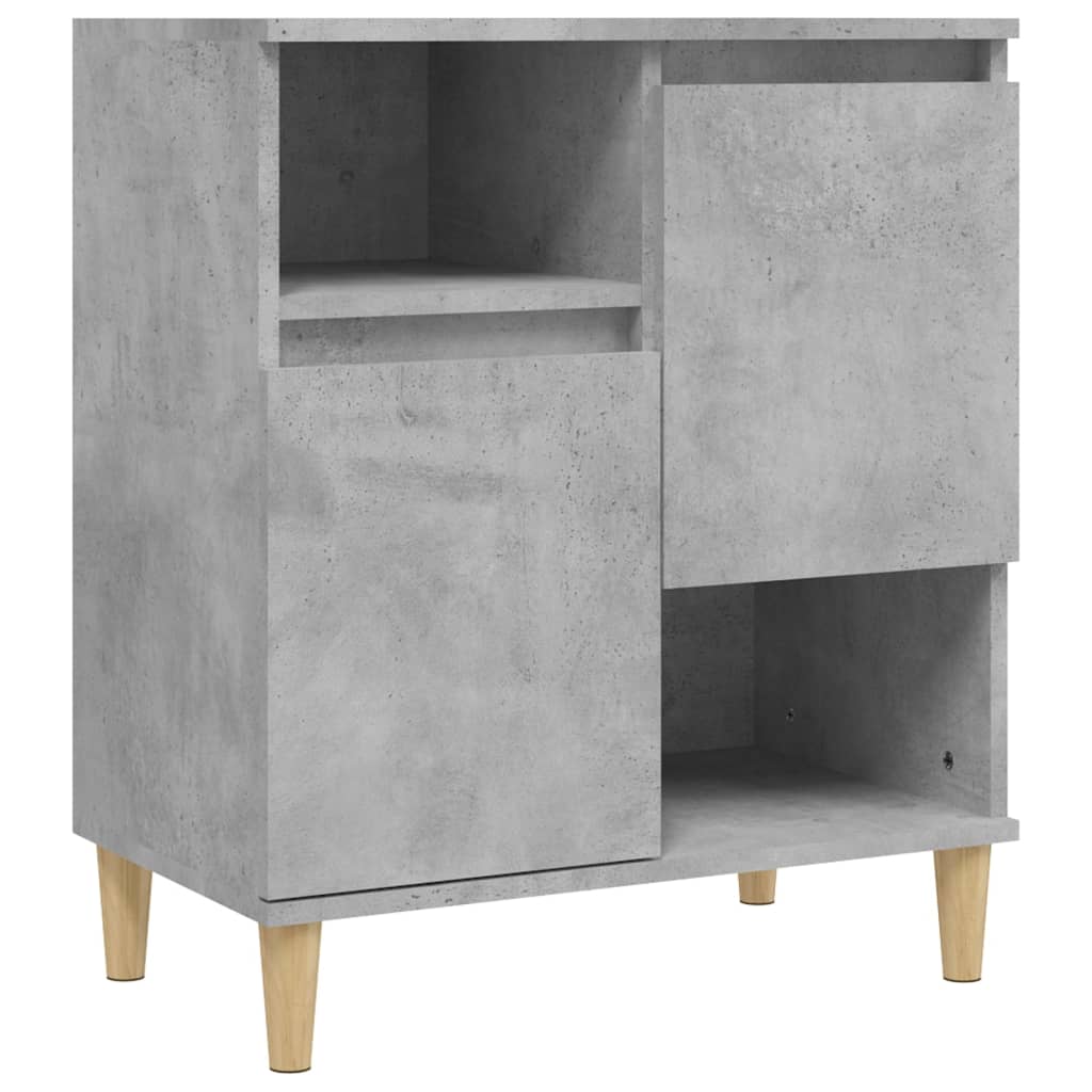 Komode 3 kom siva boja betona 60x35x70 cm od konstruiranog drva