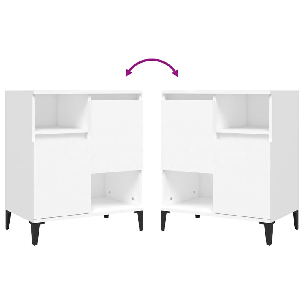 Komode 3 kom bijela 60x35x70cm konstruirano drvo