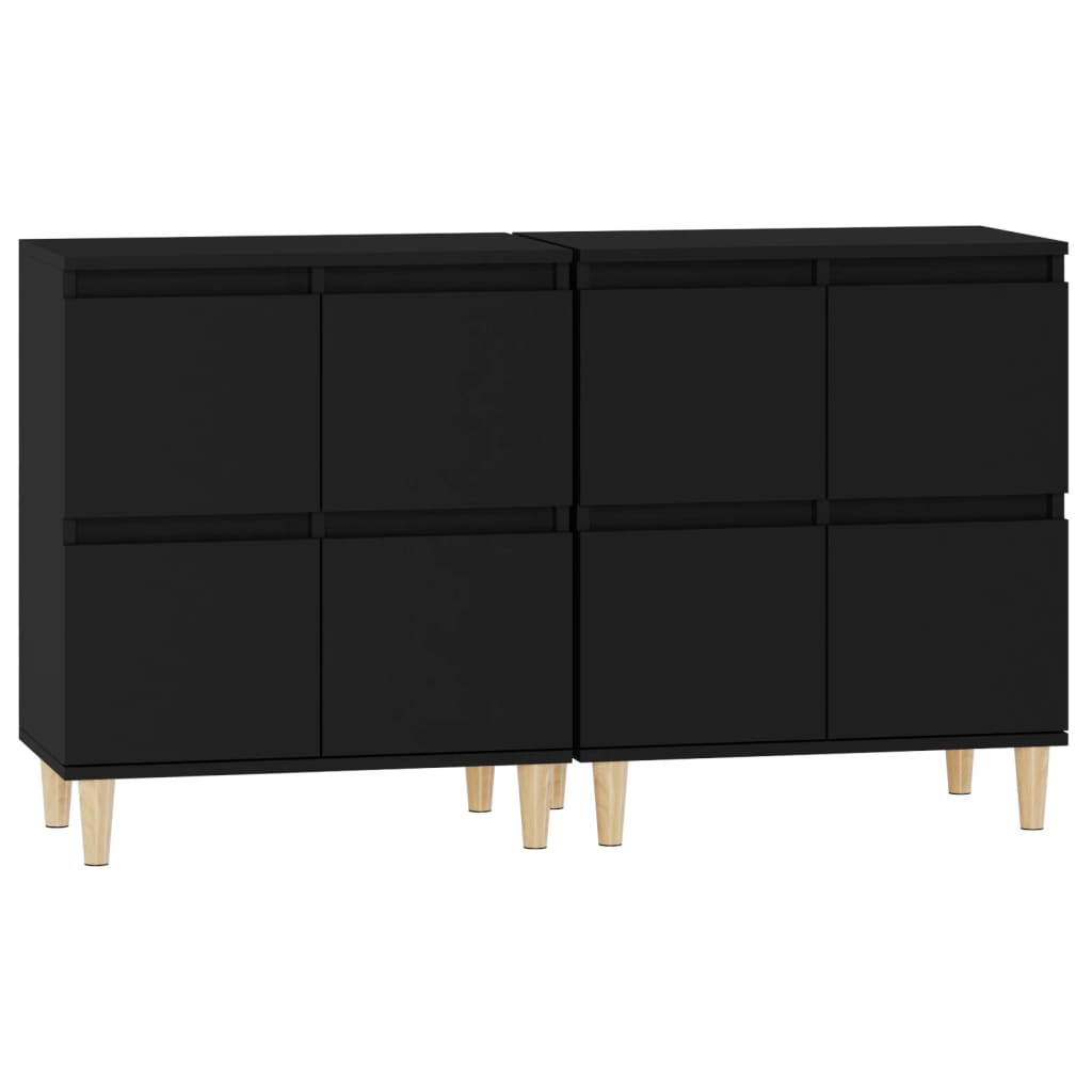 Komode 2 kom crne 60x35x70 cm od konstruiranog drva