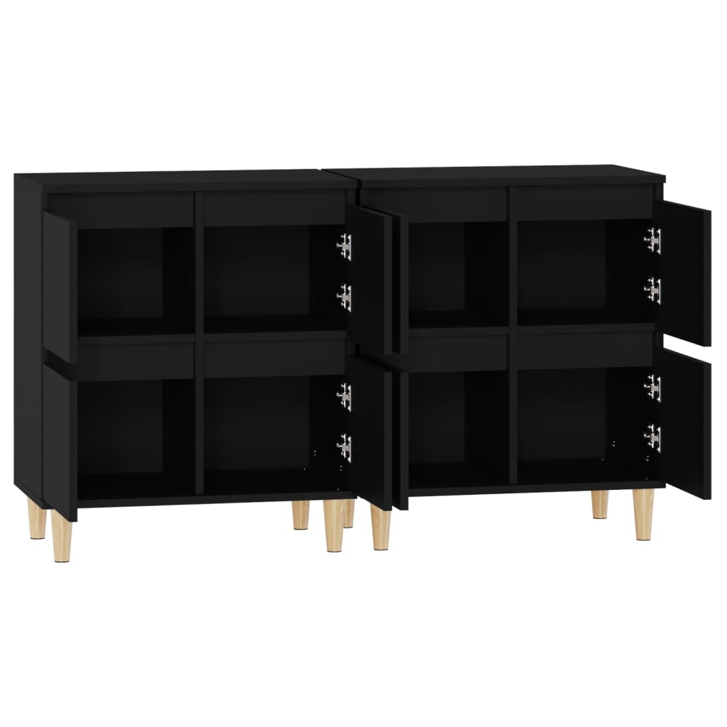Komode 2 kom crne 60x35x70 cm od konstruiranog drva