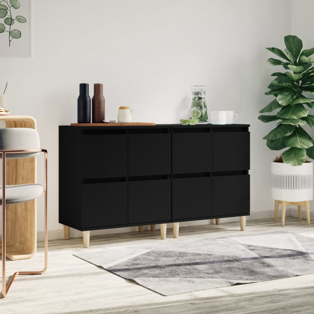 Komode 2 kom crne 60x35x70 cm od konstruiranog drva