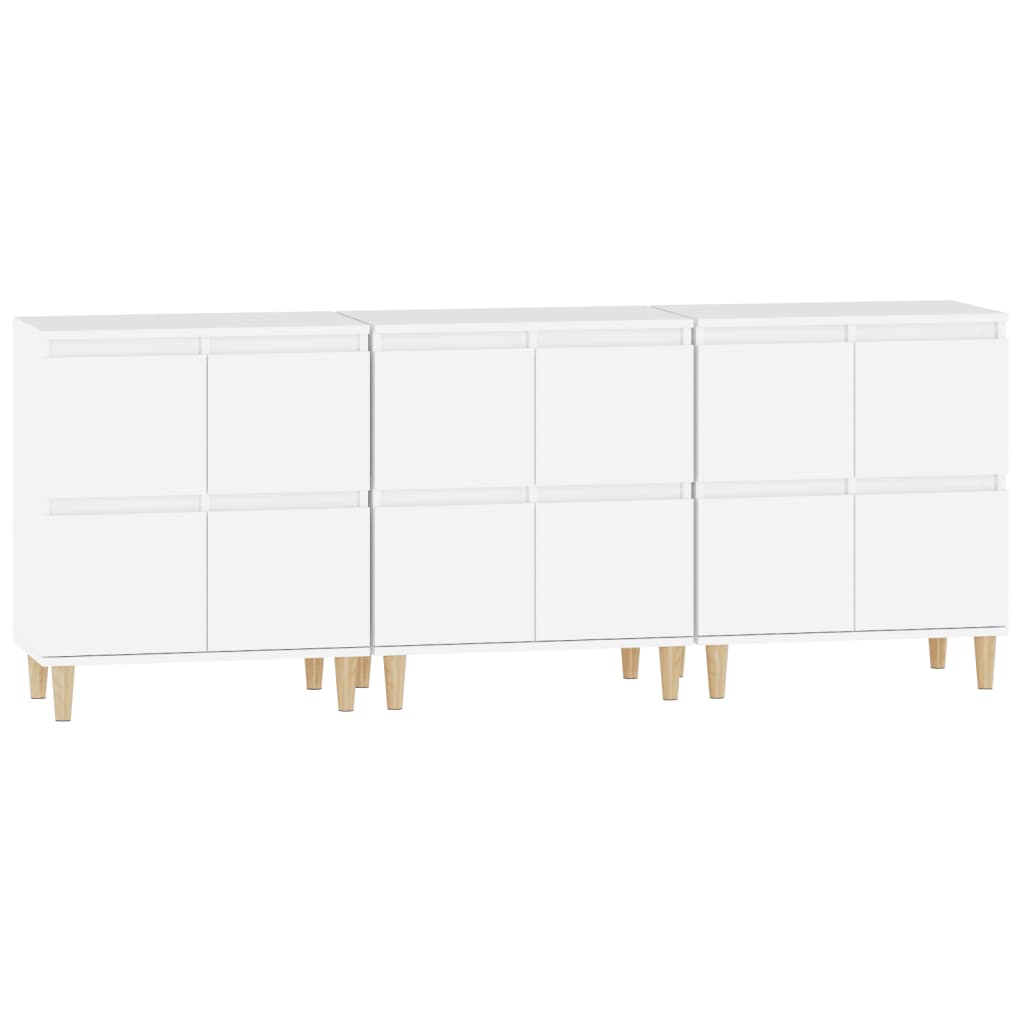 Komode 3 kom bijela 60x35x70cm konstruirano drvo