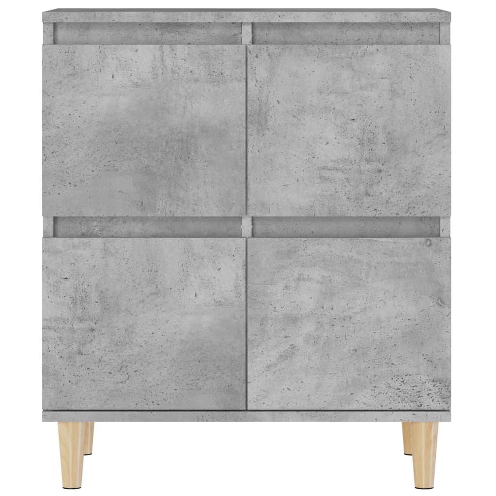 Komode 3 kom siva boja betona 60x35x70 cm od konstruiranog drva